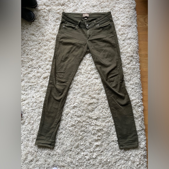 Paige peg skinny 27” olive 🫒 green/army green cotton and 2% spandex - Picture 8 of 13
